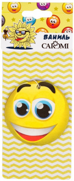 Ароматизатор картонный CAROMI "Смайлик" Ваниль" Ароматизатор картонный CAROMI "Смайлик" Ваниль"