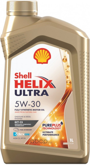 Масло мотор.  5W30 Shell Helix Ultra API SL/CF ACEA A3/B4 пластик (1 л.) 1*12 шт.