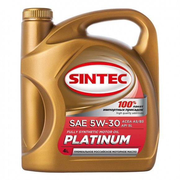 Масло мотор. SINTEC PLATINUM SAE 5W30 API SL, ACEA A5/B5 4л