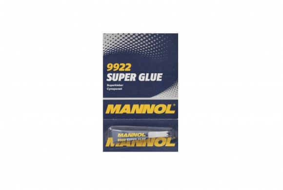 Суперклей MANNOL SUPER GLUE (3гр.) (12шт./уп.; 144шт./коробка)9922