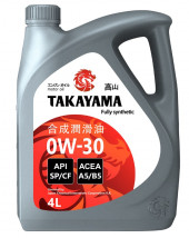 Масло мотор. 0W30 TAKAYAMA A5/B5 SP/CF 4л (1*4шт) Масло мотор. 0W30 TAKAYAMA A5/B5 SP/CF 4л (1*4шт)