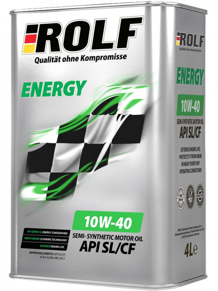 Масло мотор. ROLF Energy SAE 10W-40 API SL/CF 4л+1л  (1*3шт)