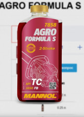 Масло мотор. 2-Takt MANNOL для двухтакт. двиг. с/х техники синт Agro Formula S TC 7858  (1л.) 1*20шт Масло мотор. 2-Takt MANNOL для двухтакт. двиг. с/х техники синт Agro Formula S TC 7858  (1л.) 1*20шт