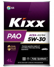 Масло мотор. 5W30 Kixx PAO SN/CF A3/B4 металл (4 л.) 1*4 шт. Масло мотор. 5W30 Kixx PAO SN/CF A3/B4 металл (4 л.) 1*4 шт.