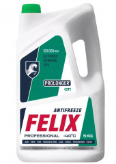 Антифриз FELIX PROLONGER, G11  зелен в п/э кан. 5кг (4шт) Акция Антифриз FELIX PROLONGER, G11  зелен в п/э кан. 5кг (4шт) Акция