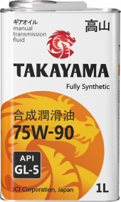 Масло трансм. 75W90 TAKAYAMA Transmission GL-4/GL-5  ПЛАСТИК (4л) 1*4шт Масло трансм. 75W90 TAKAYAMA Transmission GL-4/GL-5  ПЛАСТИК (4л) 1*4шт