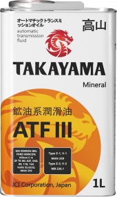 Масло трансмиссионное TAKAYAMA  ATF lll 1л Масло трансмиссионное TAKAYAMA  ATF lll 1л