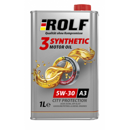 Масло мотор. ROLF 3-SYNTHETIC SAE 5W30 ACEA  A3/B4 1л (1*12шт)
