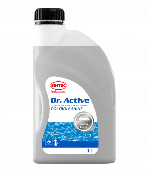 Sintec Dr. Active Полироль для кожи, резины и пластика "Polyrole Shine" 1л. (1*12шт)