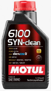 Масло мотор. MOTUL 5W40 6100 SYN-CLEAN (1л) 1*12 шт. Масло мотор. MOTUL 5W40 6100 SYN-CLEAN (1л) 1*12 шт.