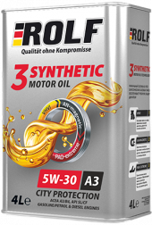 Масло мотор. ROLF 3-SYNTHETIC SAE 5W30 ACEA  A3/B4 4л (1*4шт) Масло мотор. ROLF 3-SYNTHETIC SAE 5W30 ACEA  A3/B4 4л (1*4шт)