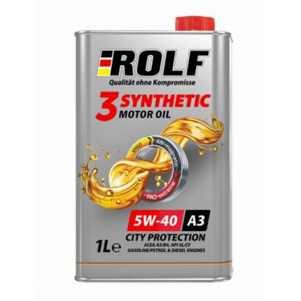 Масло мотор. ROLF 3-SYNTHETIC SAE 5W40 ACEA A3/B4 1л (1*12шт)