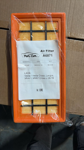 For Car фильтр воздушный инж. ВАЗ VESTA. X-RAY 1-поколение (A9161) (36шт.)