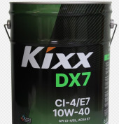 Масло мотор. 10W40 Kixx DX7 CI-4/SL E7-12 металл 20 л.
