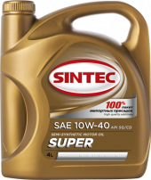 Масло мотор. SINTEC SUPER SAE 10W40 API SG/CD (5л) АКЦИЯ 5 по цене 4л 1*4шт