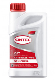 Антифриз A-40 Sintec OEM China OAT (КРАСНЫЙ) 1кг (1*12шт) Антифриз A-40 Sintec OEM China OAT (КРАСНЫЙ) 1кг (1*12шт)
