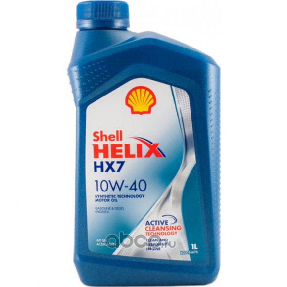 Масло мотор. 10W40 Shell Helix HX7 API SP ACEA A3/B4 пластик (1 л.) 1*12 шт. (синяя)