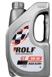 Масло мотор. ROLF GT SAE 5W30 ACEA  A3/B4 (4л) пластик 1*4шт Масло мотор. ROLF GT SAE 5W30 ACEA  A3/B4 (4л) пластик 1*4шт