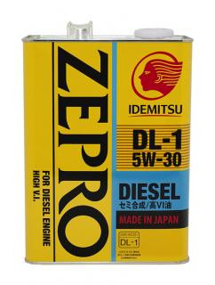 Масло мотор.  5W30 IDEMITSU Zepro DIESEL DL-1 (синт.) (4 л.) металл (1*6 шт.)