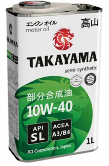 Масло моторное TAKAYAMA SAE 10W40 API SL  A3/B4  (1л) ЖБ