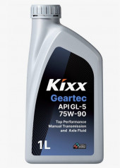 Масло трансм. 75W90 Kixx Geartec GL-5  пластик (1 л.) 1*12 шт.