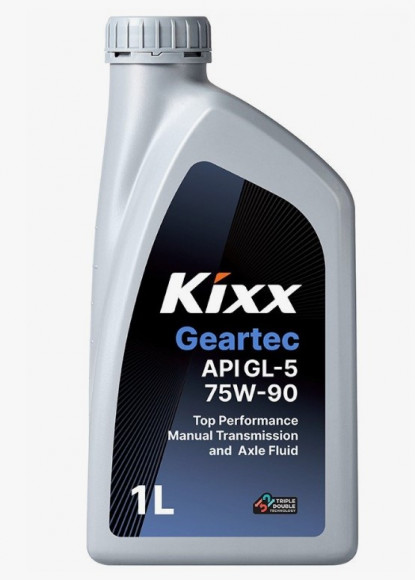 Масло трансм. 75W90 Kixx Geartec GL-5  пластик (1 л.) 1*12 шт.