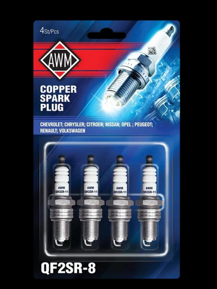 Свечи зажигания AWM QF2SR-8, медь, блистер (4 шт)