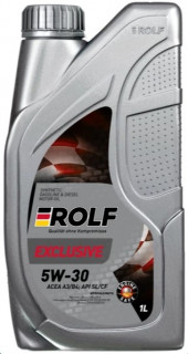 Масло мотор. ROLF Exclusive SAE 5W30 A3/B4 API SL/CF 1л пластик Масло мотор. ROLF Exclusive SAE 5W30 A3/B4 API SL/CF 1л пластик