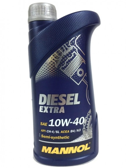 Масло мотор.10W40 MANNOL 7504 Diesel Extra ACEA B4/A3 API CH-4/SL (1л.) 1*20шт.