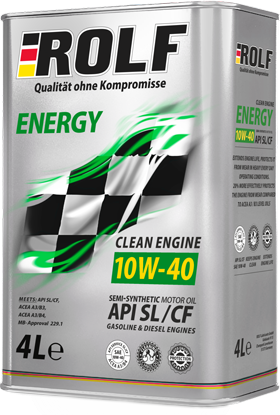 АКЦИЯ Масло мотор. 10W40 ROLF Energy SL/CF Акция 4л по цене 3л   (4л) 1*4шт