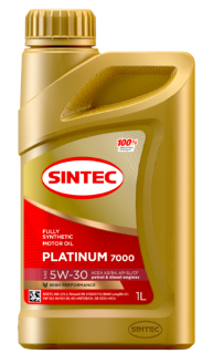 Масло мотор. SINTEC PLATINUM 7000 SAE 5W30 ACEA A3/B4 API SL/CF 1л (1*12шт)