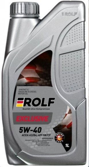 Масло мотор. ROLF Exclusive SAE  5W40 A3/B4 API SN/CF 1л пластик