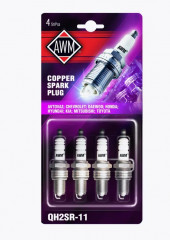 Свечи зажигания AWM QH2SR-11, медь, блистер (4 шт)