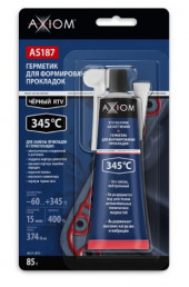 AS187 Герметик для формирования прокладок высокотемпературный RTV, чёрный AXIOM 85 гр 1*12шт
