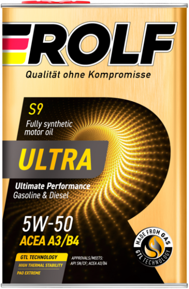 Масло мотор. ROLF ULTRA 5W50 ACEA A3/B4 API SN/CF 1л (1*12шт)