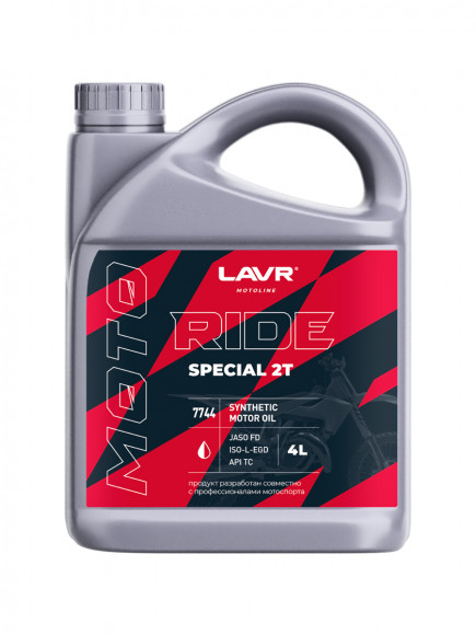 Ln7744 Масло мотор. 2Т FD LAVR MOTO RIDE SPECIAL, (4 л) 1*4 шт Ln7744 Масло мотор. 2Т FD LAVR MOTO RIDE SPECIAL, (4 л) 1*4 шт