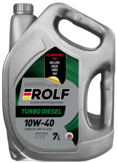 Масло мотор. 10W40 ROLF Turbo Diesel SAE E7 API Cl-4/Sl (7л) 1*2шт