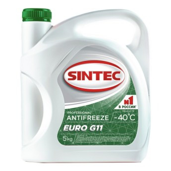 Антифриз A-40 Sintec Euro G11 (зелёный)  (5,5 кг) АКЦИЯ 10 % 1*4шт