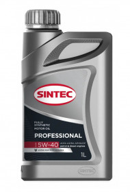 Масло мотор. SINTEC PROFESSIONAL SAE 5W40 ACEA А3/В4 1л (1*12шт)