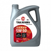 Масло моторное TAKAYAMA SAE 5W-30, API SN/CF ПЛАСТИК C3 (4л) 1*4шт Масло моторное TAKAYAMA SAE 5W-30, API SN/CF ПЛАСТИК C3 (4л) 1*4шт
