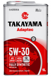Масло мотор.  5W30 TAKAYAMA  Adaptec A5/B5 SP/CF  1л (1*12шт) Масло мотор.  5W30 TAKAYAMA  Adaptec A5/B5 SP/CF  1л (1*12шт)