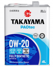 Масло мотор. 0W20 TAKAYAMA PAOtec C5 SN plus 4л Масло мотор. 0W20 TAKAYAMA PAOtec C5 SN plus 4л