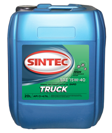 Масло мотор. SINTEC TRUCK SAE 15W40 API CI-4/SL 20л