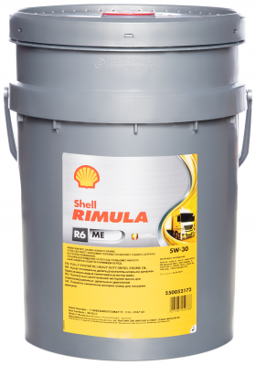 Масло мотор.  5W30 Shell Rimula R6 ME API CF ACEA E4/E7 пластик (20 л.)