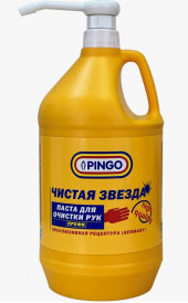 Паста для очистки рук "Чистая звезда" ПРОФИ Pingo канистра 3,7л с дозатором Паста для очистки рук "Чистая звезда" ПРОФИ Pingo канистра 3,7л с дозатором