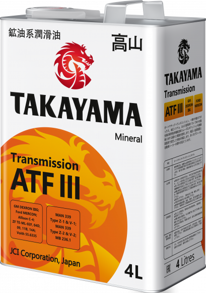 Масло трансмиссионное TAKAYAMA  ATF lll 4л (1*4шт)