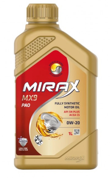 Масло моторное MIRAX MX9 0W20 ACEA C5 API SN plus 1л (1*12шт) Масло моторное MIRAX MX9 0W20 ACEA C5 API SN plus 1л (1*12шт)