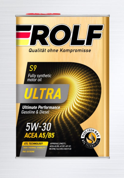 Масло мотор. ROLF ULTRA 5W30 ACEA A5/B5 API SP 4л (металл) ( 1*4шт)