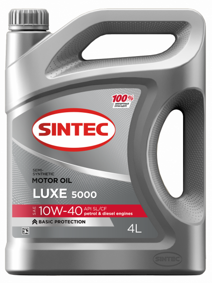 Масло мотор. SINTEC LUXE 5000 SAE 10W40 API SL/CF 4л (1*4шт)