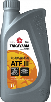 Масло трансмиссионное TAKAYAMA  ATF lll ПЛАСТИК (1л) 1*12шт Масло трансмиссионное TAKAYAMA  ATF lll ПЛАСТИК (1л) 1*12шт